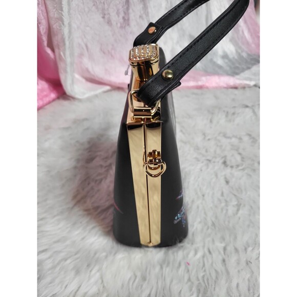 Butterfly Girl Flowers Evening Purse Party Clutch - Picture 5 of 8